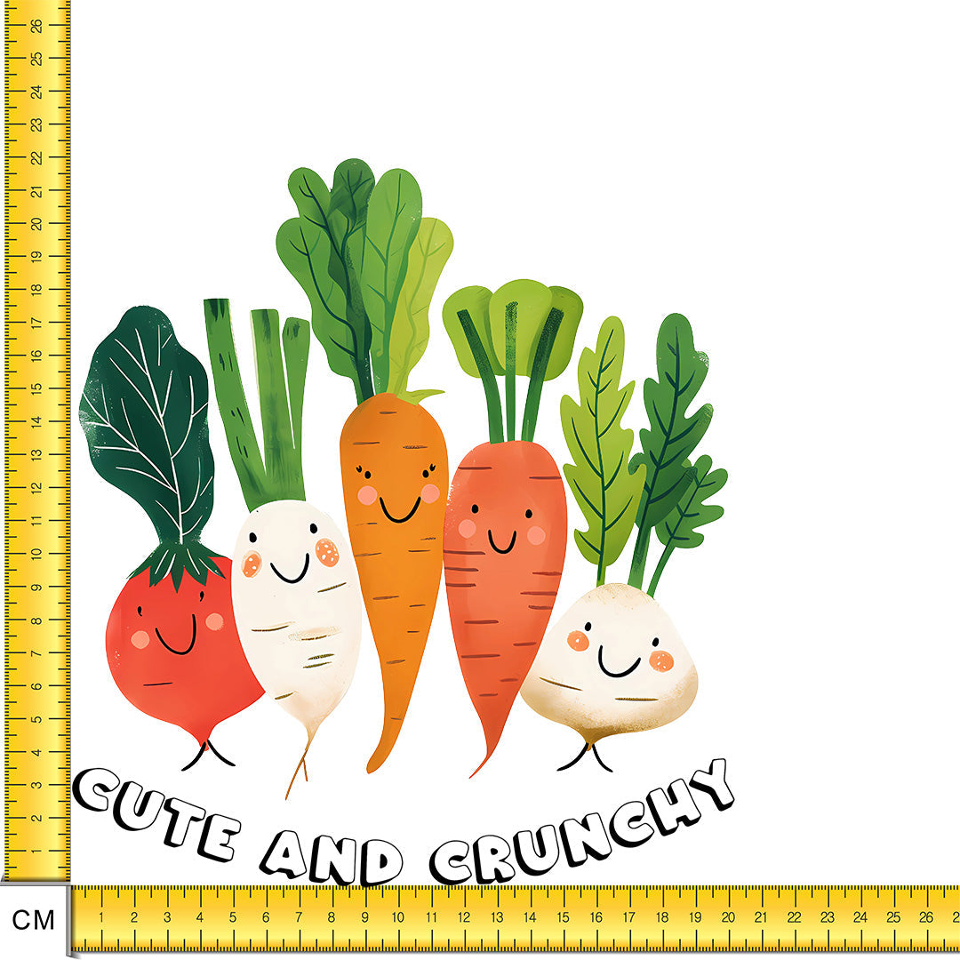 Veggies - Cute and Crunchy Iron on Fabric Heat Transfer DTF-190