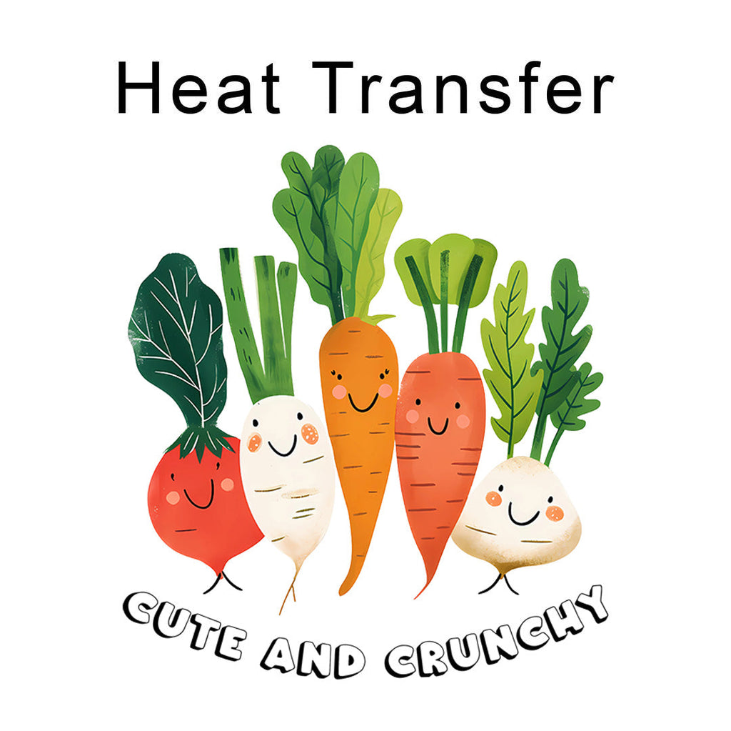 Veggies - Cute and Crunchy Iron on Fabric Heat Transfer DTF-190