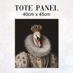 TOTE Fabric Bag Panel Victorian Swan Queen TP-275