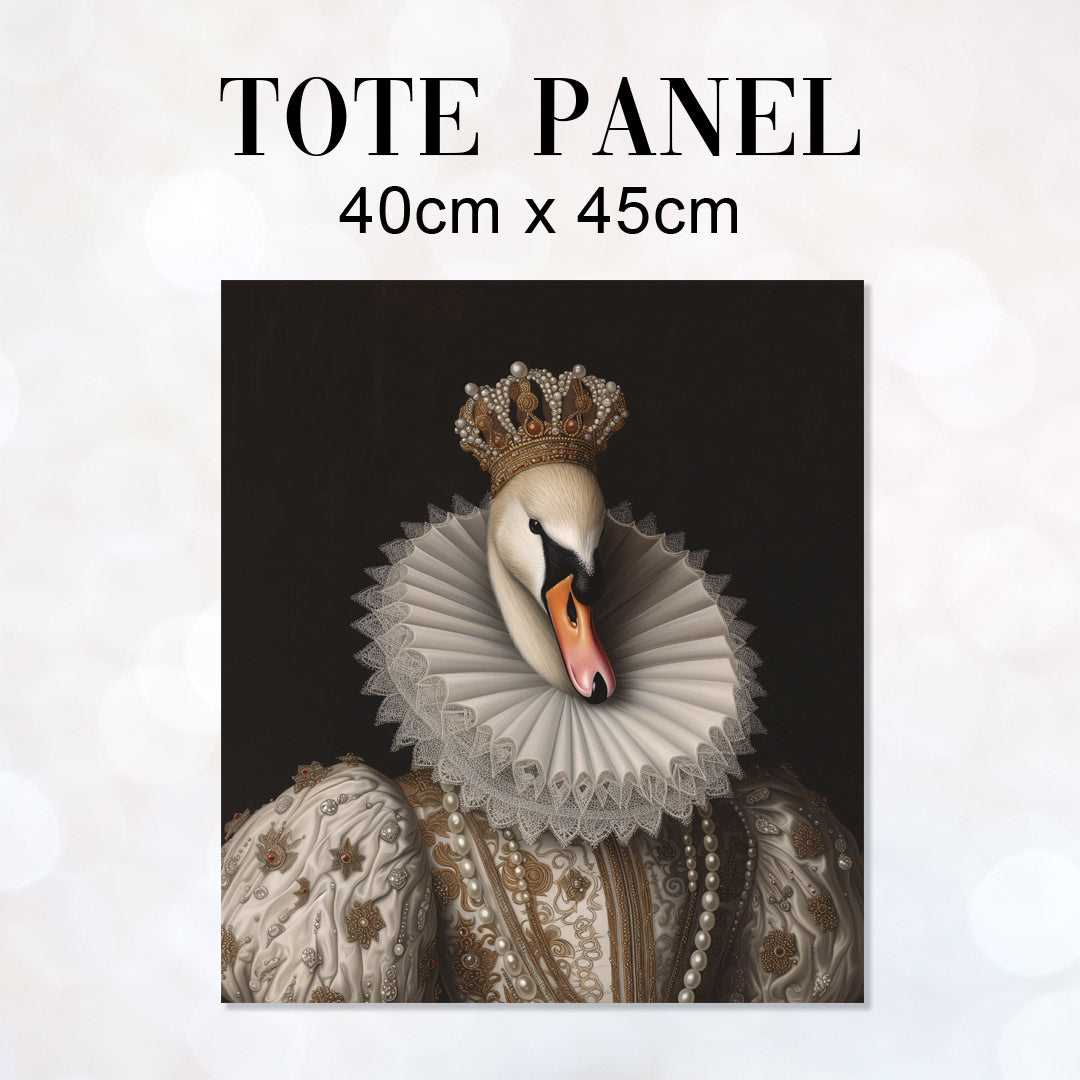 TOTE Fabric Bag Panel Victorian Swan Queen TP-275