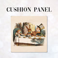 CUSHION Panel Vintage Alice In Wonderland Tea Party CP-203