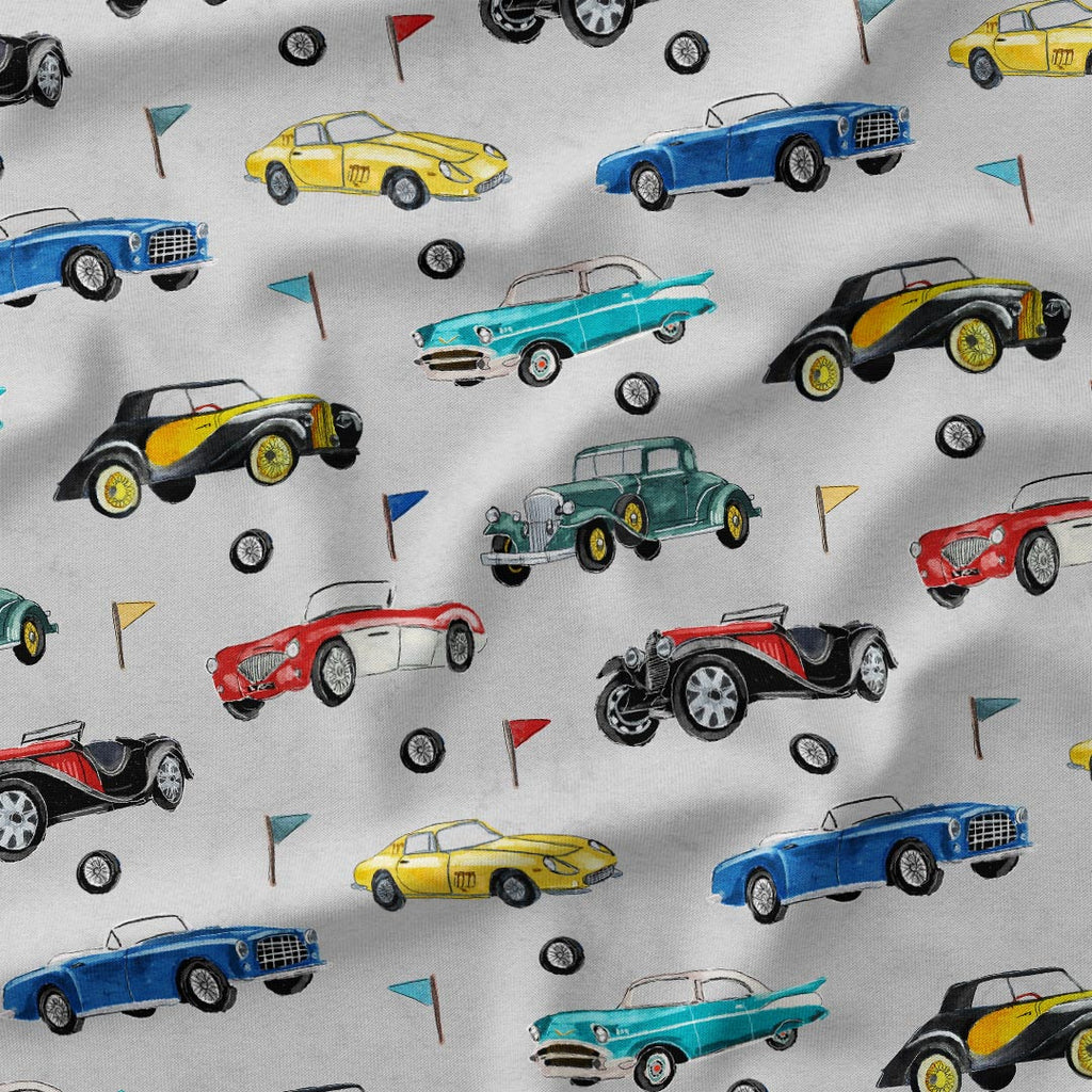 Vintage Cars Fabric