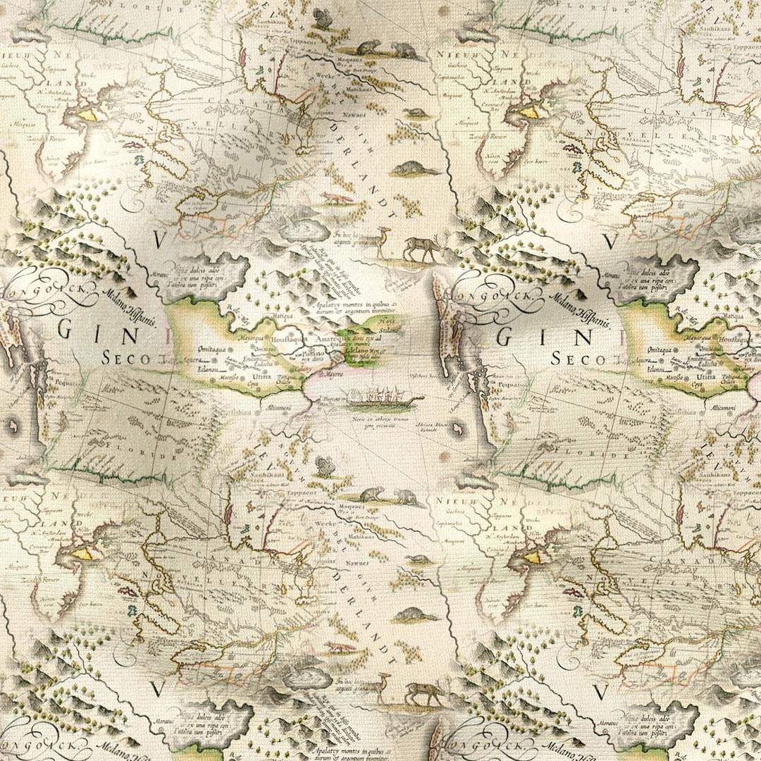 Vintage Maps Fabric