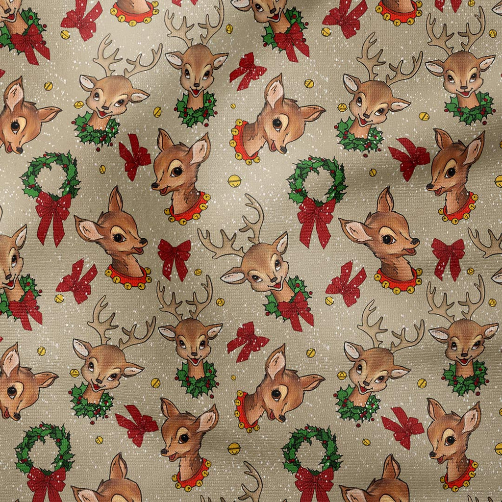 Vintage Reindeer Fabric