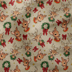 Vintage Reindeer Fabric