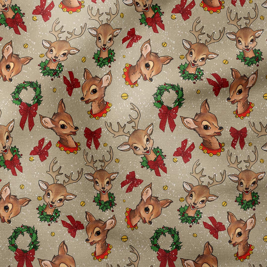 Vintage Reindeer Fabric