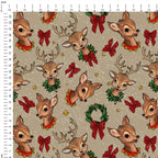 Vintage Reindeer Fabric