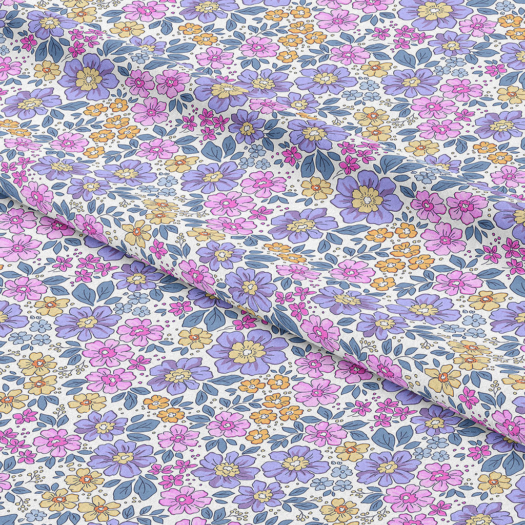 Violet Floral Fabric