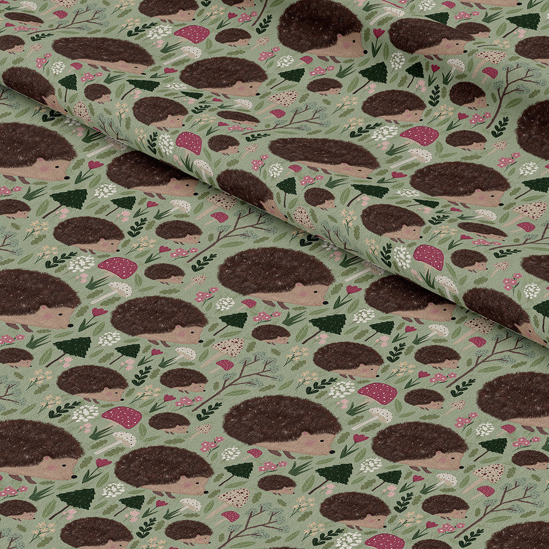 Woodland Hedgehog Fabric