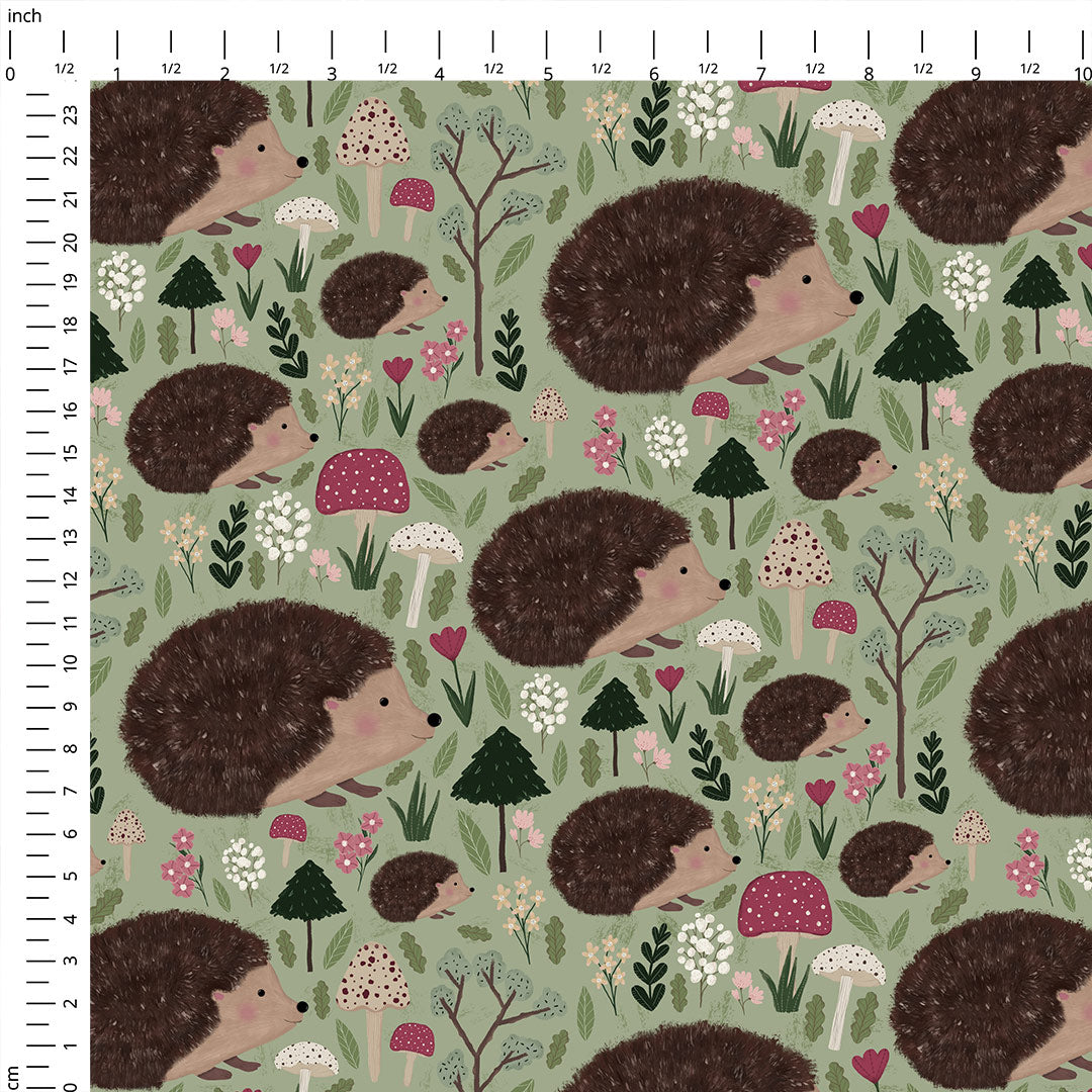 Woodland Hedgehog Fabric