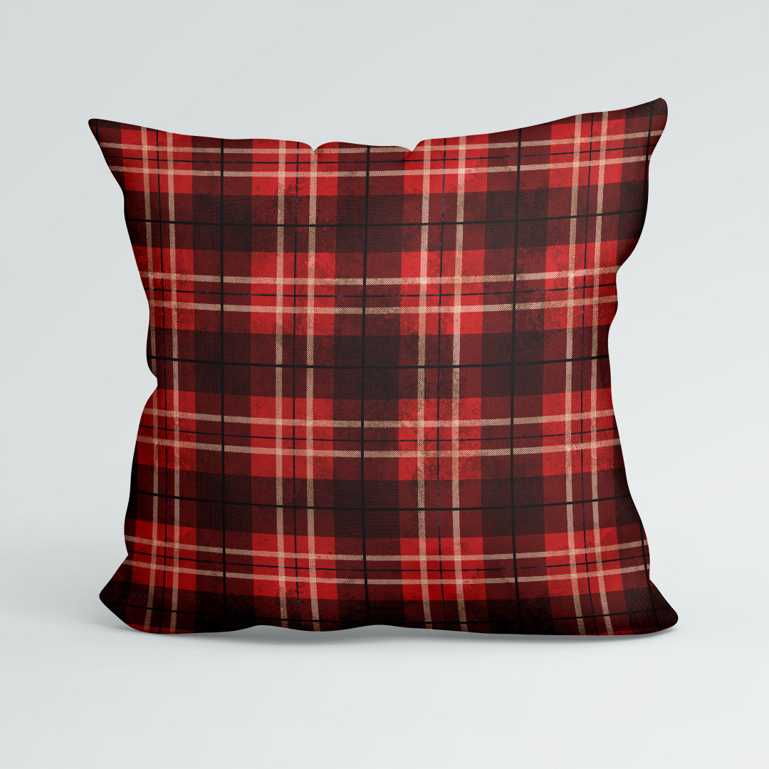 Washed Red Plaid Fabric 1465