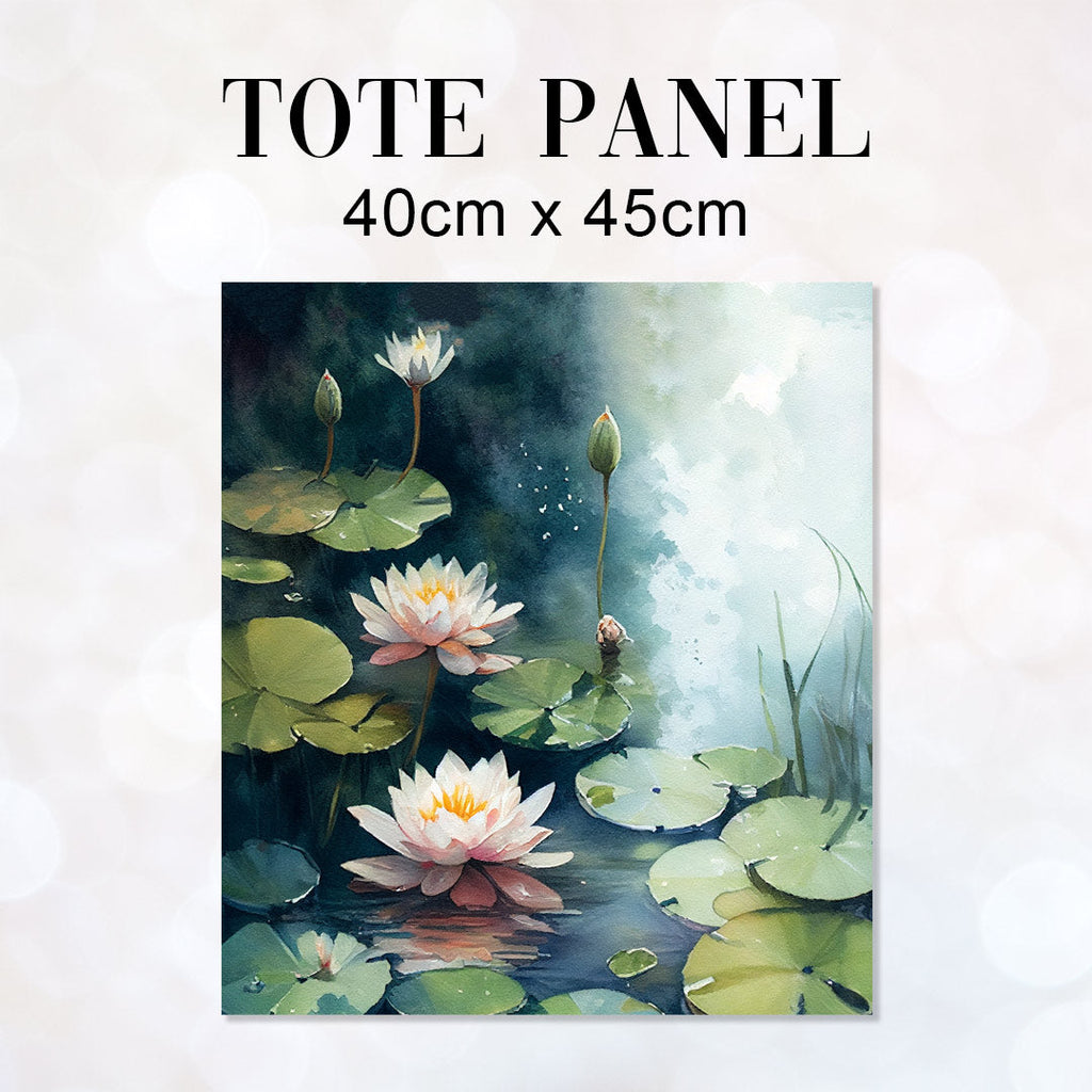 TOTE Water Lillies fabric Bag Panel