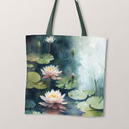 TOTE Water Lillies fabric Bag Panel