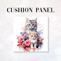 CUSHION Fabric Panel Watercolour Cats