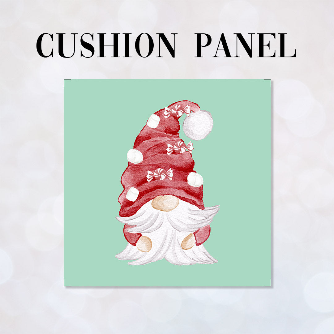 CUSHION Panel Watercolour Christmas Gnome CP-826
