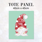 TOTE Panel Watercolour Christmas Gnome TP-863