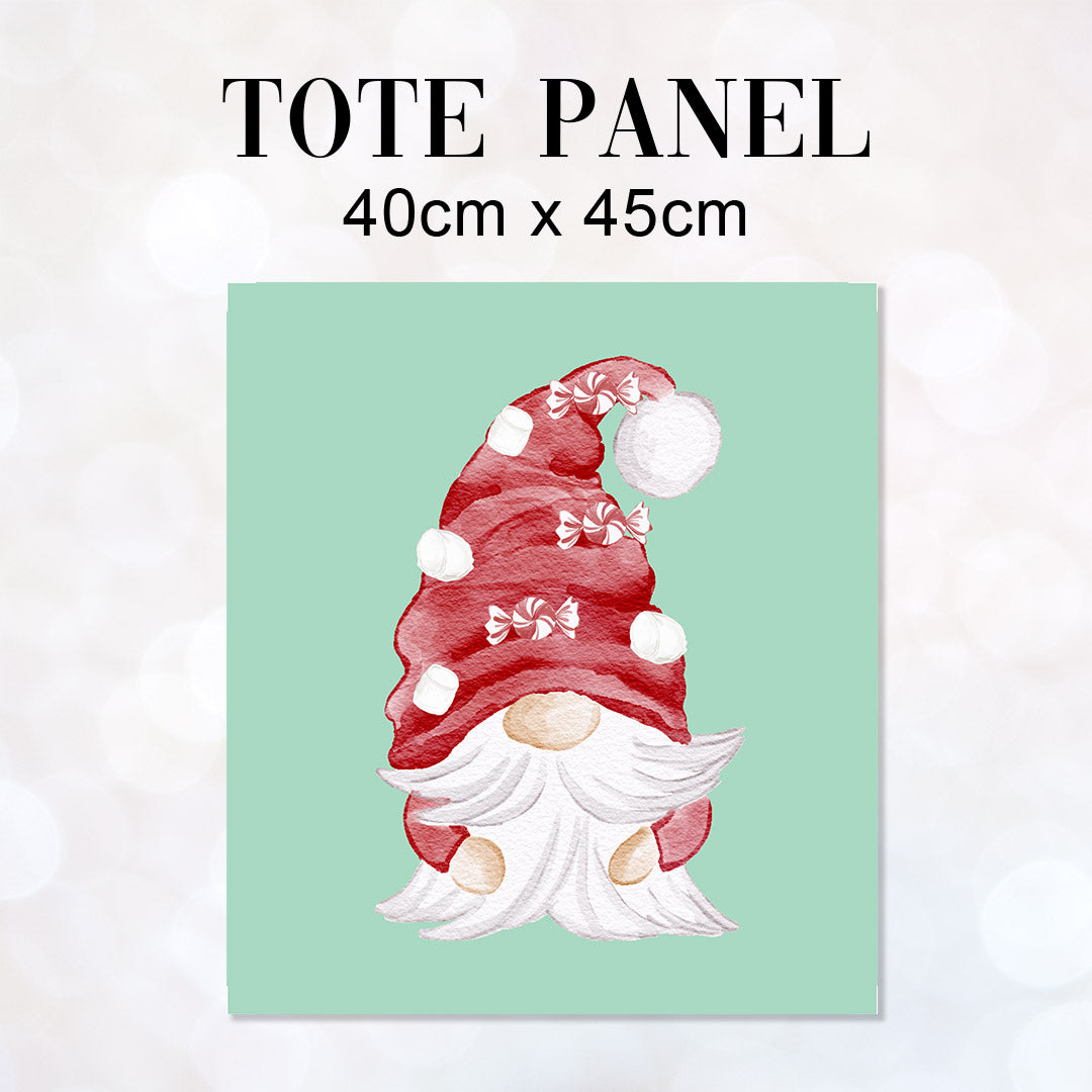 TOTE Panel Watercolour Christmas Gnome TP-863