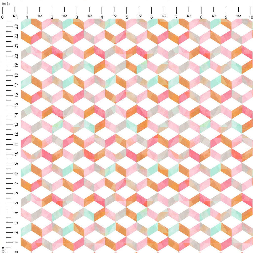Watercolour Diamonds Fabric