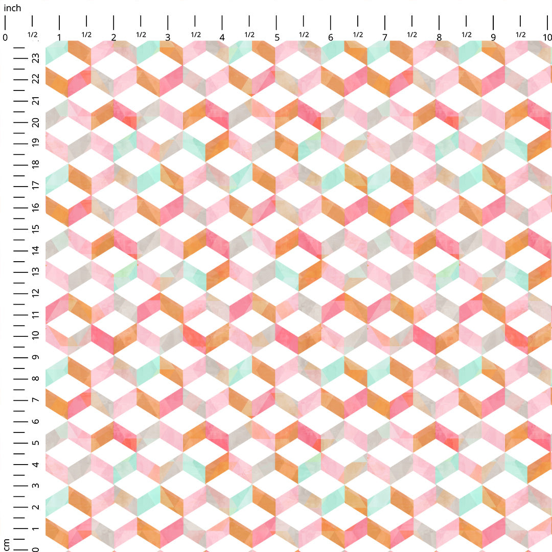 Watercolour Diamonds Fabric