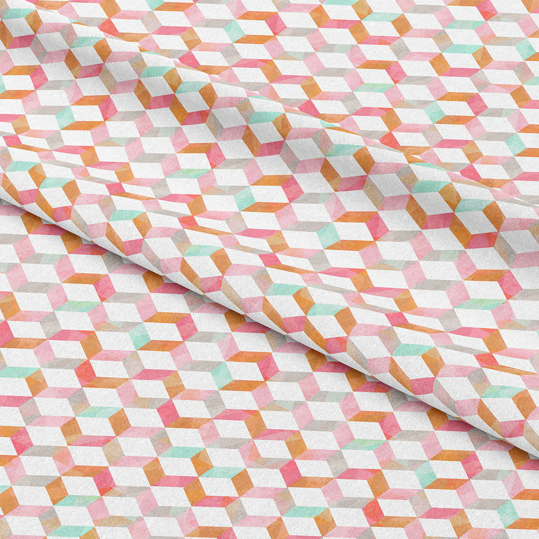 Watercolour Diamonds Fabric