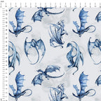 Watercolour Dragons Fabric