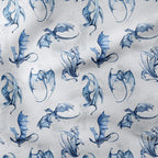 Watercolour Dragons Fabric
