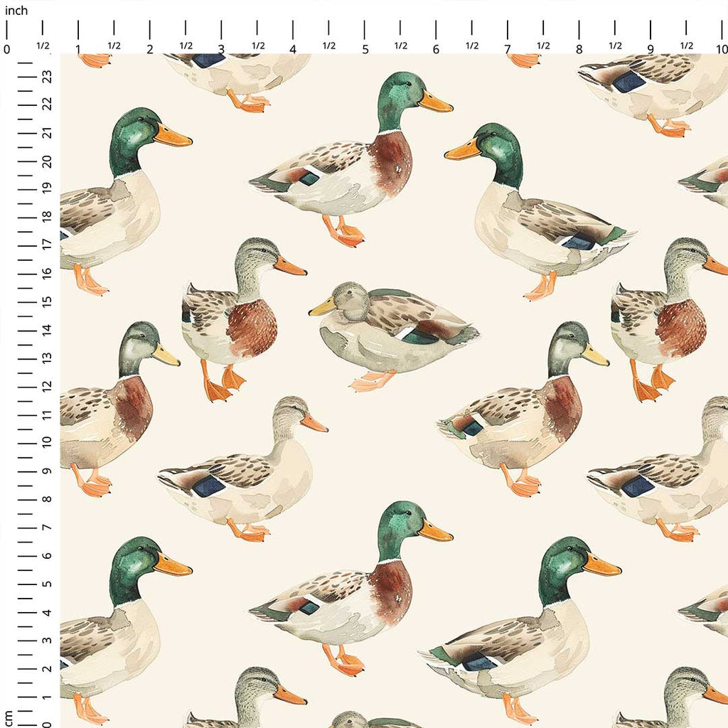 Watercolour Ducks Fabric
