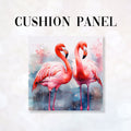 CUSHION Fabric Panel Watercolour Flamingos