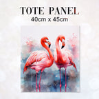 TOTE Watercolour Flamingos Fabric Bag Panel