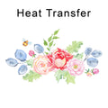 Watercolour Flowers and Bee Iron on Fabric Heat Transfer DTF-157