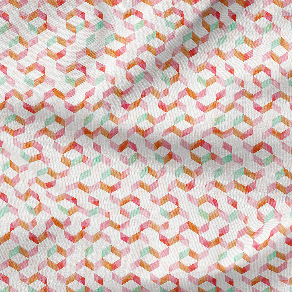 Watercolour Hex Fabric