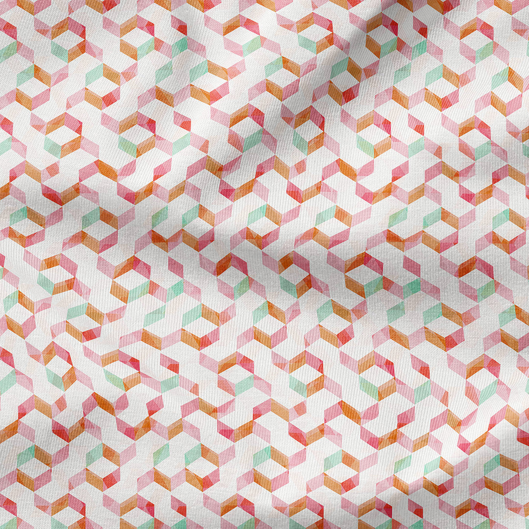 Watercolour Hex Fabric