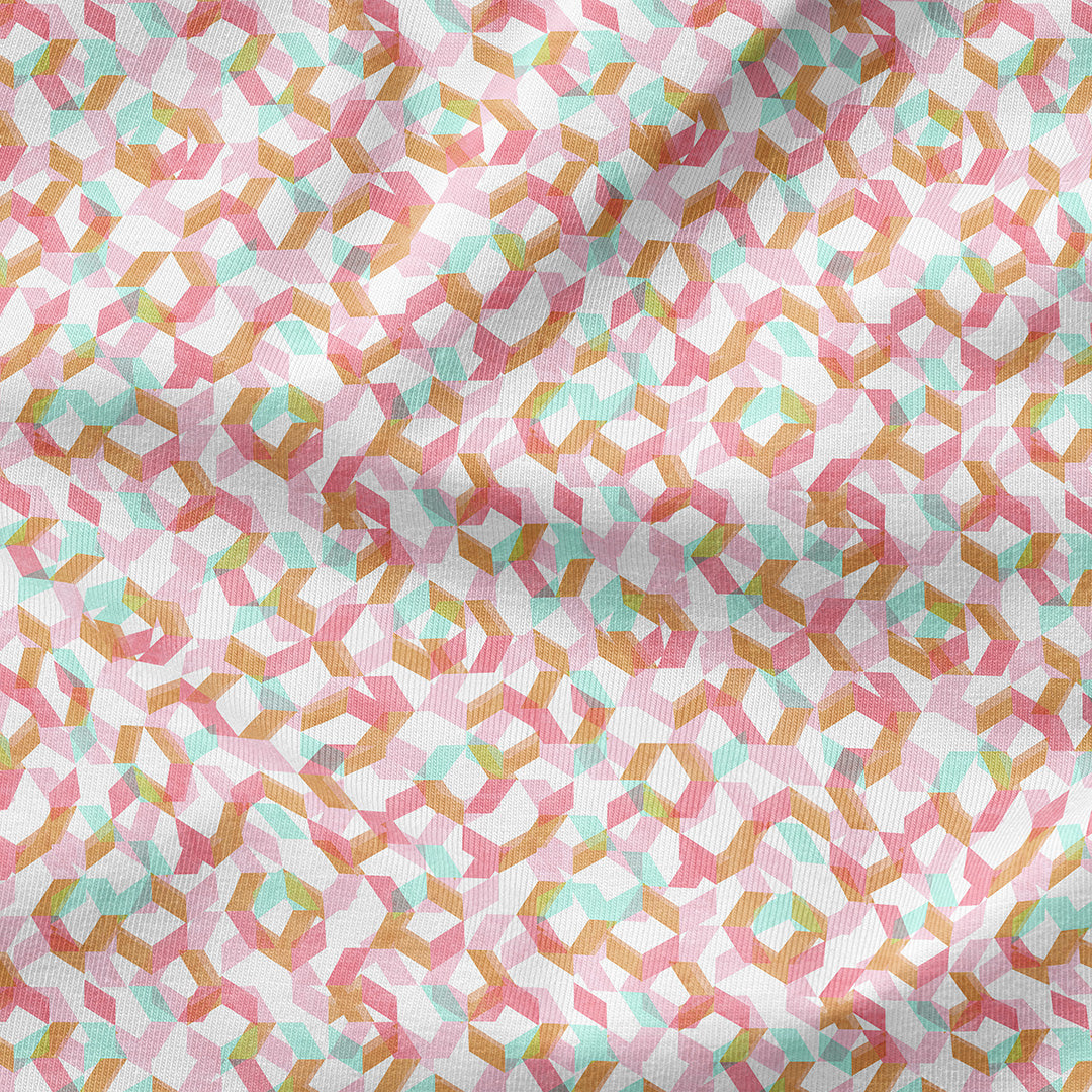 Watercolour Hexagons Fabric