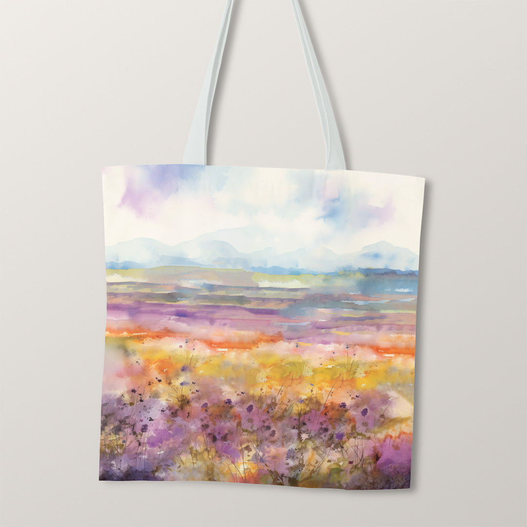 TOTE CO-ORD Watercolour Highland Cow Fabric Bag Panel