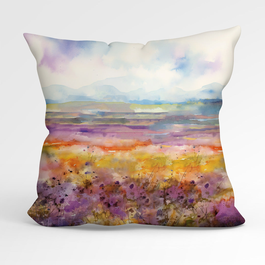CUSHION Fabric Panel Watercolour Highland Cow CO-ORD