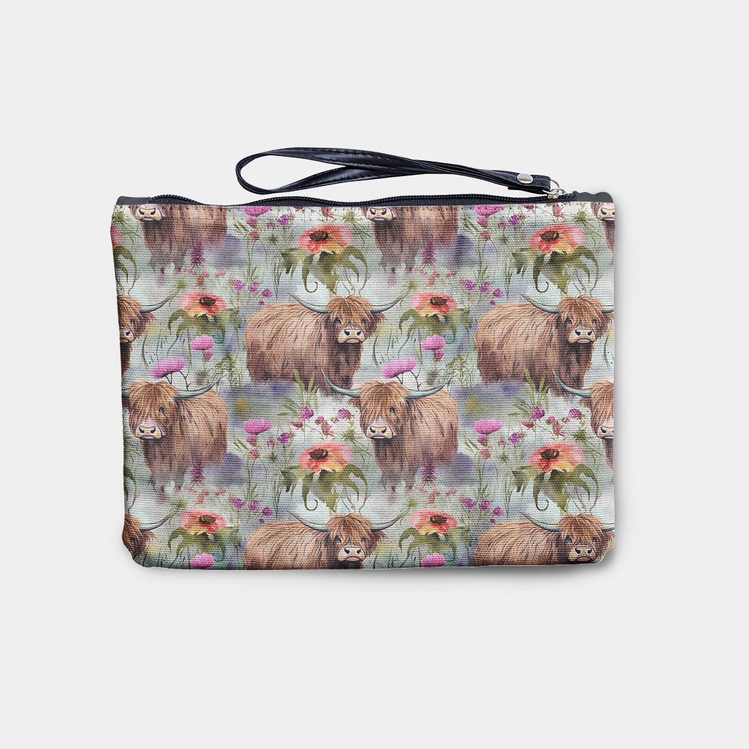 Watercolour Highland Cow Fabric