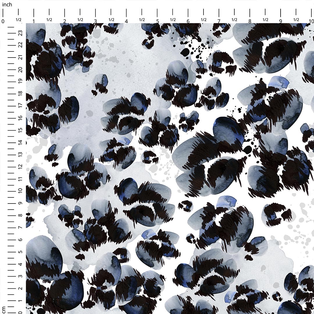 Watercolour Leopard Abstract Fabric