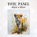TOTE Watercolour Lion Fabric Bag Panel TP-153