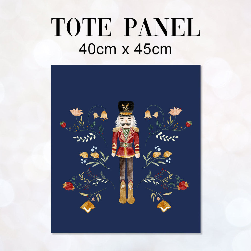 TOTE Watercolour Nutcracker Navy TP-100 Fabric Bag Panel