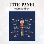 TOTE Watercolour Nutcracker Navy TP-100 Fabric Bag Panel