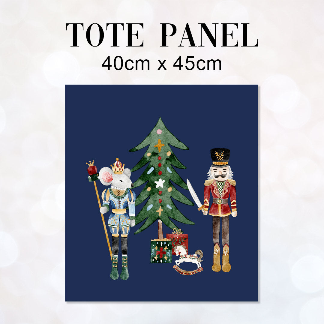TOTE Nutcracker and Mouse Navy TP-99 Fabric Bag Panel