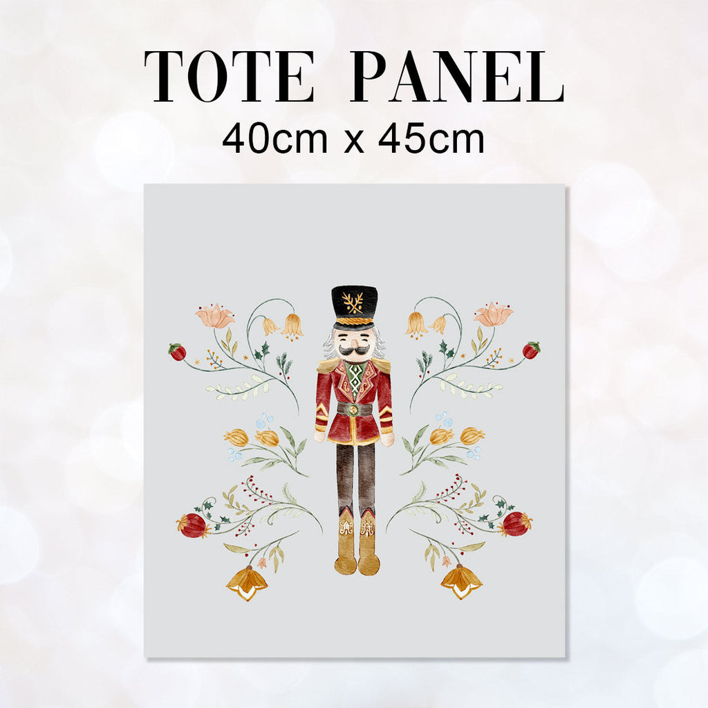 TOTE Watercolour Nutcracker Silver TP-98 Fabric Bag Panel