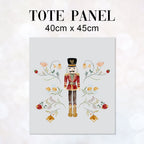 TOTE Watercolour Nutcracker Silver TP-98 Fabric Bag Panel