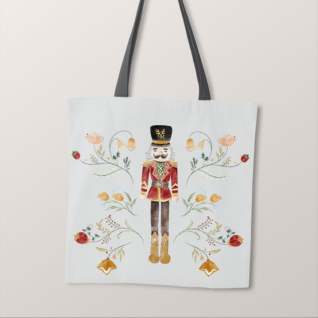 TOTE Watercolour Nutcracker Silver TP-98 Fabric Bag Panel