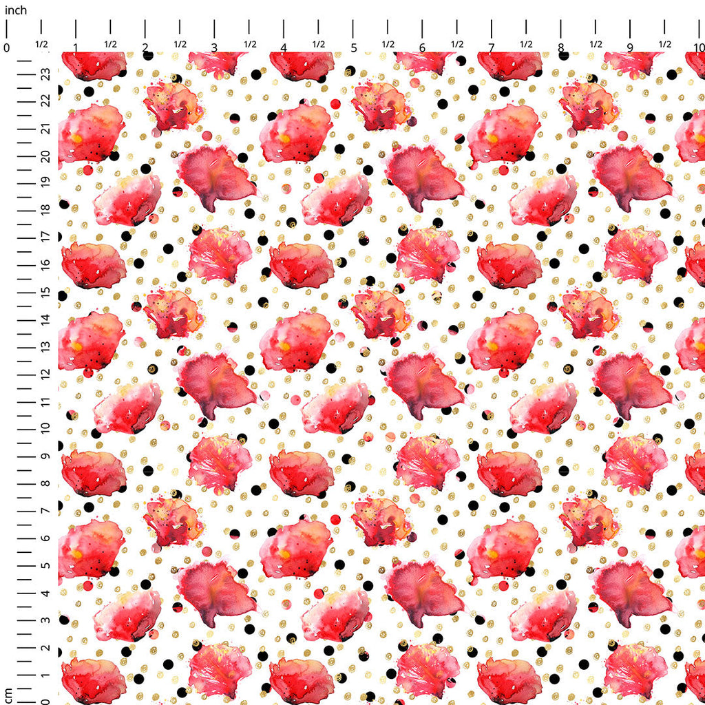 Watercolour Poppies Fabric
