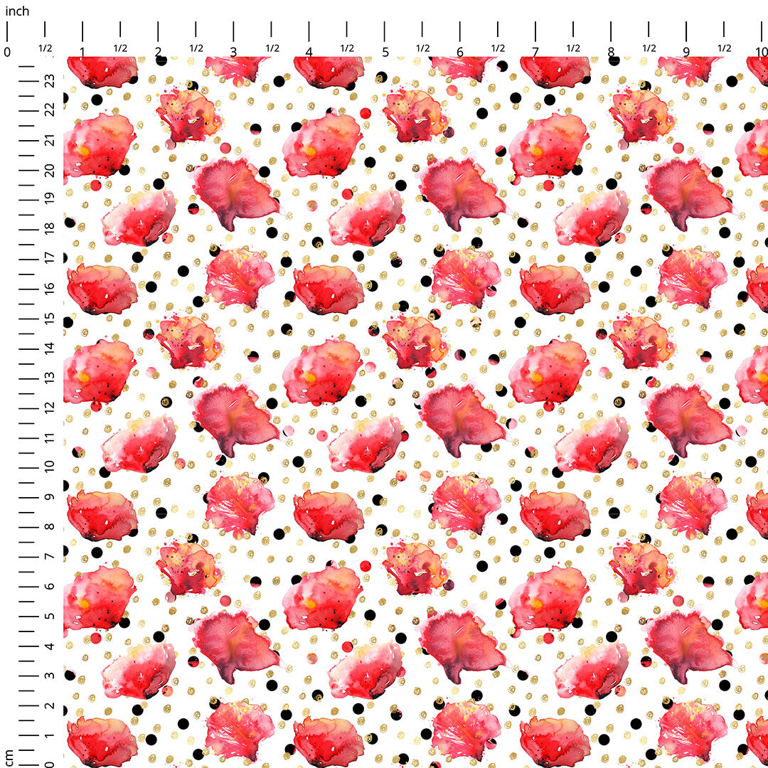 Watercolour Poppies Fabric