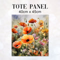 TOTE Watercolour Poppies Fabric Bag Panel