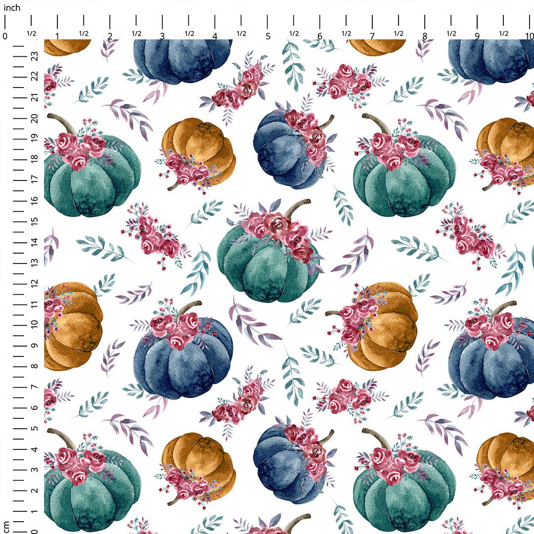 Watercolour Pumpkin Fabric