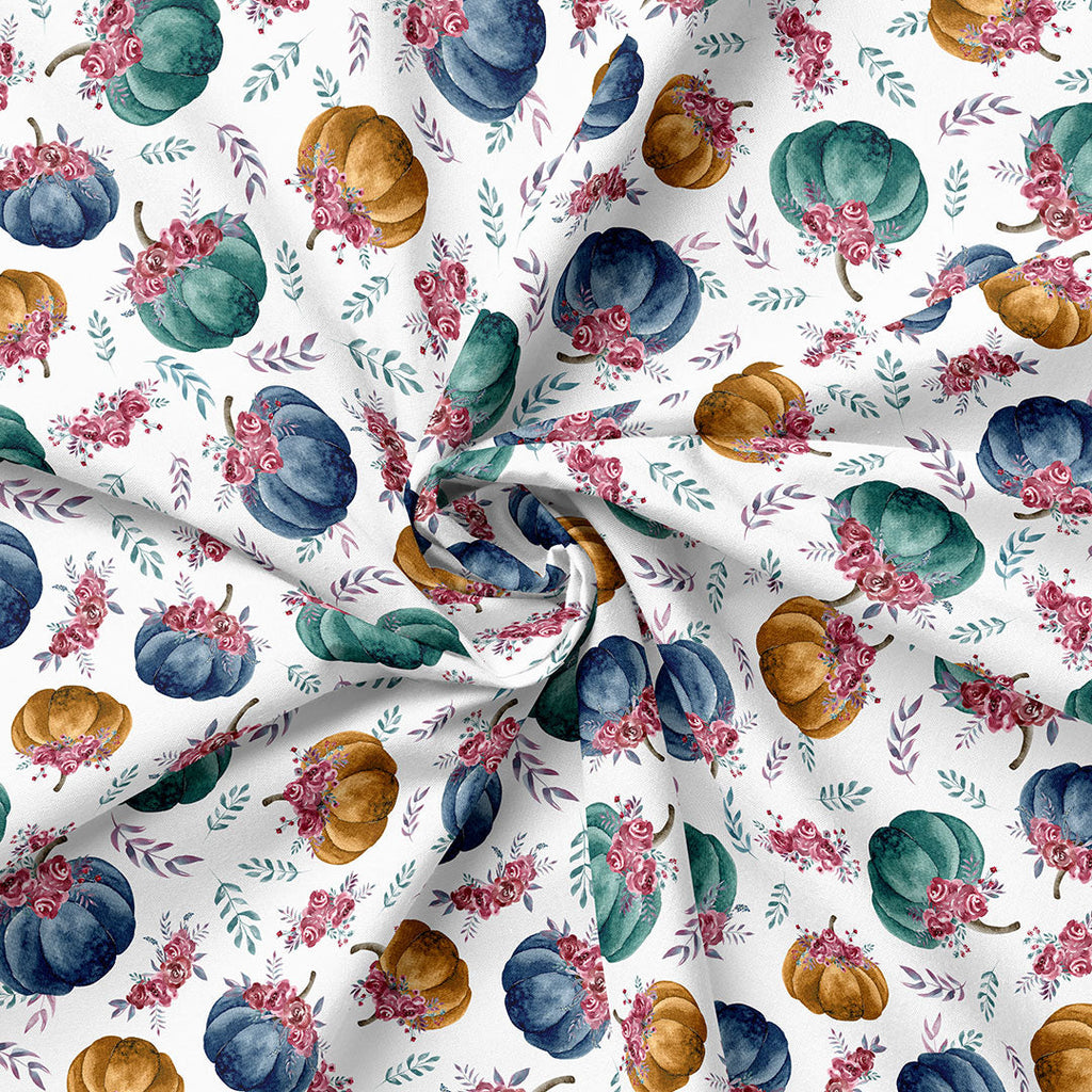 Watercolour Pumpkin Fabric
