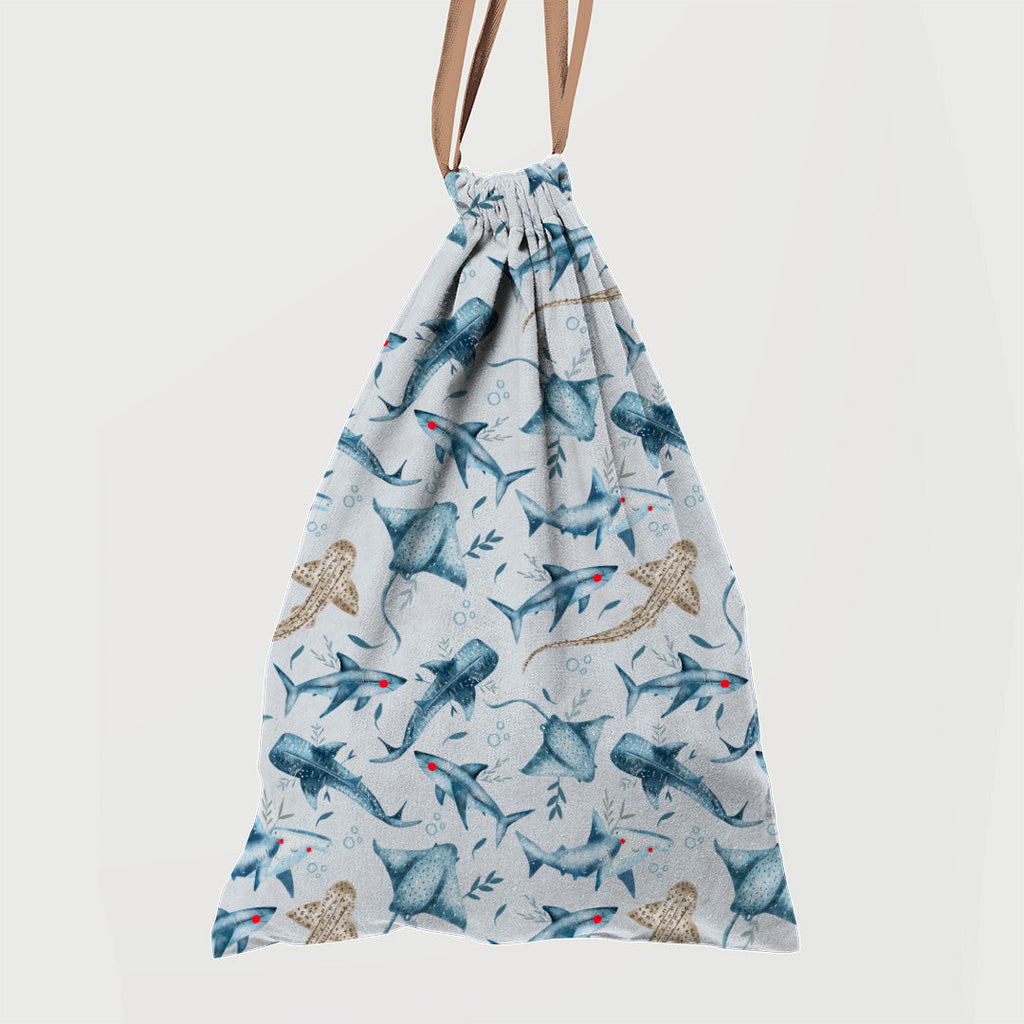 Watercolour Sharks Fabric